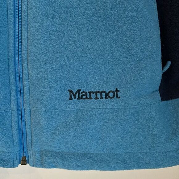 Marmot Women’s Fleece Full Zip Windstopper wind breaker jacket coat blue warm XL - Picture 4 of 12